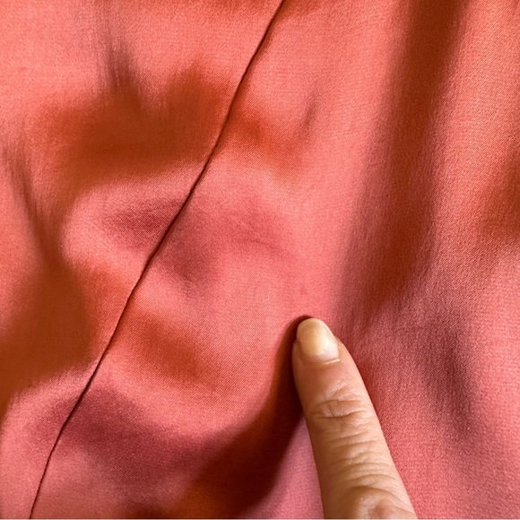 All Saints Ageta Slip Satin Dress in Rust color, S - Picture 16 of 17